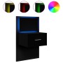 Wall-mounted bedside table with black LED lights by , Nightstands - Ref: Foro24-848159, Price: 70,59 €, Discount: %