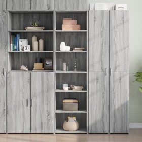 Aparador alto madera de ingeniería gris Sonoma 50x41x185 cm de , Aparadores - Ref: Foro24-3281685, Precio: 128,99 €, Descuent...