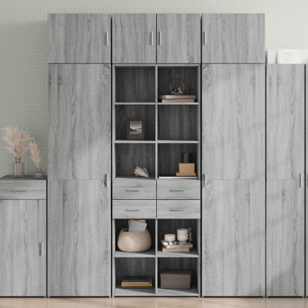 Tall Sonoma gray engineered wood sideboard 70x42.5x185 cm by , Sideboards - Ref: Foro24-3281467, Price: 190,99 €, Discount: %