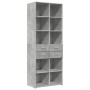 Aparador alto madera de ingeniería gris hormigón 70x42,5x185 cm de , Aparadores - Ref: Foro24-3281465, Precio: 185,55 €, Desc...