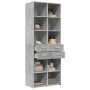 Aparador alto madera de ingeniería gris hormigón 70x42,5x185 cm de , Aparadores - Ref: Foro24-3281465, Precio: 185,55 €, Desc...