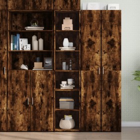 Tall smoked oak engineered wood sideboard 40x41x185 cm by , Sideboards - Ref: Foro24-3281670, Price: 109,41 €, Discount: %