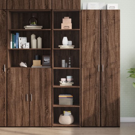 Aparador alto madera de ingeniería marrón roble 45x41x185 cm de , Aparadores - Ref: Foro24-3281679, Precio: 120,43 €, Descuen...