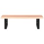 Wall-mounted steel and solid oak wood sink shelf by , bathroom vanities - Ref: Foro24-3302561, Price: 76,00 €, Discount: %