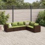 Gartenmöbel-Set, 6-teilig, mit braunen Kunststoff-Rattan-Kissen. von , Gartensets - Ref: Foro24-3308142, Preis: 450,27 €, Rab...