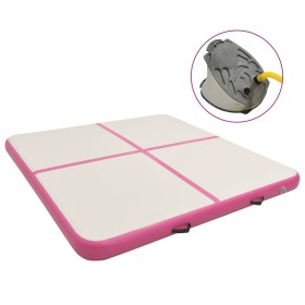 Inflatable gymnastics mat with pink PVC pump 200x200x15 cm by vidaXL, Pilates and yoga mats - Ref: Foro24-92697, Price: 202,2...