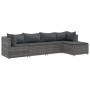 5-piece garden furniture set with gray synthetic rattan cushions by , Garden sets - Ref: Foro24-3308058, Price: 292,26 €, Dis...