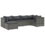 Set de muebles de jardín 6 pzas y cojines ratán sintético gris de , Conjuntos de jardín - Ref: Foro24-3308210, Precio: 371,37...