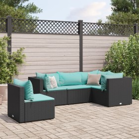 5-piece garden furniture set with black synthetic rattan cushions by , Garden sets - Ref: Foro24-3308156, Price: 351,32 €, Di...