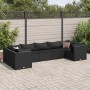 7-piece garden furniture set with black synthetic rattan cushions by , Garden sets - Ref: Foro24-3308259, Price: 573,21 €, Di...