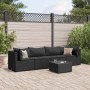 5-piece garden furniture set with black synthetic rattan cushions by , Garden sets - Ref: Foro24-3308011, Price: 381,42 €, Di...