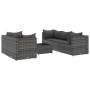 6-piece garden furniture set with gray synthetic rattan cushions by , Garden sets - Ref: Foro24-3308018, Price: 374,46 €, Dis...