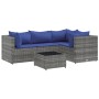 5-piece garden furniture set with gray synthetic rattan cushions by , Garden sets - Ref: Foro24-3308087, Price: 281,52 €, Dis...