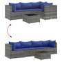 5-piece garden furniture set with gray synthetic rattan cushions by , Garden sets - Ref: Foro24-3308087, Price: 281,52 €, Dis...