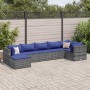 Gartenmöbel-Set 7-teilig und Kissen aus grauem Kunst-Rattan von , Gartensets - Ref: Foro24-3308231, Preis: 403,99 €, Rabatt: %