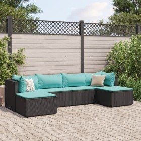 Garden furniture set, 6 pieces, with black synthetic rattan cushions. by , Garden sets - Ref: Foro24-3308244, Price: 371,99 €...