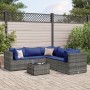 6-piece garden furniture set with gray synthetic rattan cushions by , Garden sets - Ref: Foro24-3308135, Price: 337,49 €, Dis...