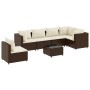 Garden furniture set, 7 pieces, with brown synthetic rattan cushions. by , Garden sets - Ref: Foro24-3308177, Price: 570,76 €...