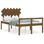 Cama para personas mayores cabecero madera maciza marrón miel de vidaXL, Camas y somieres - Ref: Foro24-3195524, Precio: 156,...