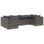 6-piece garden furniture set with gray synthetic rattan cushions by , Garden sets - Ref: Foro24-3308250, Price: 399,99 €, Dis...