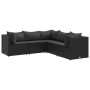 Set de muebles de jardín 5 pzas y cojines ratán sintético negro de , Conjuntos de jardín - Ref: Foro24-3308123, Precio: 425,8...