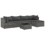 6-piece garden furniture set with gray synthetic rattan cushions by , Garden sets - Ref: Foro24-3308066, Price: 334,29 €, Dis...