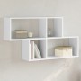 Engineered wood white wall shelf 100x20x53 cm by , Shelves and shelves - Ref: Foro24-848017, Price: 47,43 €, Discount: %