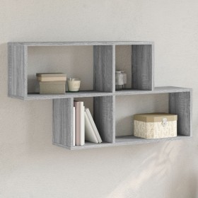 Engineered wood gray Sonoma wall shelf 100x20x53 cm by , Shelves and shelves - Ref: Foro24-848022, Price: 47,42 €, Discount: %