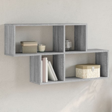 Estante de pared madera ingeniería gris Sonoma 100x20x53 cm de , Estantes y estanterías - Ref: Foro24-848022, Precio: 47,99 €...