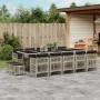 Garten-Esszimmer-Set mit 15-teiligen Kissen aus hellem grauem Kunst-Rattan. von , Gartensets - Ref: Foro24-3210995, Preis: 88...