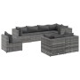 Garden furniture set 8 pieces and gray synthetic rattan cushions by , Garden sets - Ref: Foro24-3308194, Price: 518,38 €, Dis...