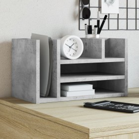 Wooden desktop organizer with concrete engineering 44.5x24x25 cm by , Classification and organization - Ref: Foro24-848041, P...