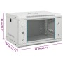 6U 19" IP20 wall-mounted server rack cabinet 53x40x30 cm by , Network storage systems - Ref: Foro24-30259, Price: 82,13 €, Di...