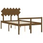 Cama para personas mayores cabecero madera maciza marrón miel de vidaXL, Camas y somieres - Ref: Foro24-3195524, Precio: 156,...