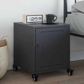 Bedside table in anthracite grey steel, 36x39x43.5 cm by , Nightstands - Ref: Foro24-846618, Price: 65,99 €, Discount: %