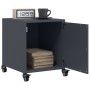 Bedside table in anthracite grey steel, 36x39x43.5 cm by , Nightstands - Ref: Foro24-846618, Price: 65,38 €, Discount: %