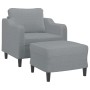 Armchair with light gray fabric stool 60 cm by , Sofas - Ref: Foro24-3201127, Price: 234,40 €, Discount: %