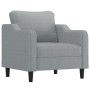 Armchair with light gray fabric stool 60 cm by , Sofas - Ref: Foro24-3201127, Price: 234,40 €, Discount: %