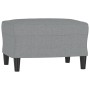 Sillón con taburete tela gris claro 60 cm de , Sofás - Ref: Foro24-3201127, Precio: 234,40 €, Descuento: %