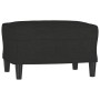 Sillón con taburete tela negro 60 cm de , Sofás - Ref: Foro24-3201131, Precio: 218,10 €, Descuento: %