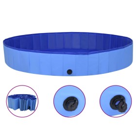 Folding blue PVC dog pool 200x30 cm by vidaXL, Dog products - Ref: Foro24-92602, Price: 94,99 €, Discount: %