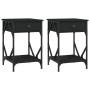 Mesitas de noche 2 uds madera contrachapada negro 40x42x60 cm de , Mesitas de noche - Ref: Foro24-826336, Precio: 82,47 €, De...