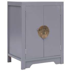 Mesita de noche madera de Paulownia gris 38x28x52 cm de , Mesitas de noche - Ref: Foro24-284072, Precio: 78,01 €, Descuento: %