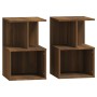 Bedside tables 2 units plywood brown oak 35x35x55 cm by , Nightstands - Ref: Foro24-815188, Price: 67,57 €, Discount: %