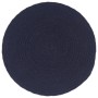 Round individual placemat set of 4, plain navy blue cotton, 38 cm. by , Placemats - Ref: Foro24-133850, Price: 22,23 €, Disco...