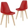 Sillas de comedor 2 unidades plástico rojo de , Sillas de comedor - Ref: Foro24-289119, Precio: 103,41 €, Descuento: %