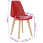 Sillas de comedor 2 unidades plástico rojo de , Sillas de comedor - Ref: Foro24-289119, Precio: 103,41 €, Descuento: %