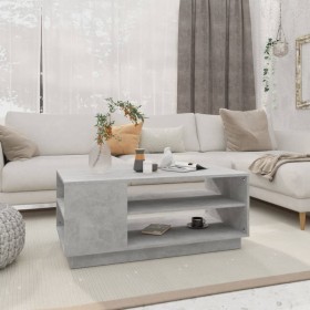 Engineered wood gray concrete coffee table 102x55x43 cm by , Coffee table - Ref: Foro24-810284, Price: 76,94 €, Discount: %