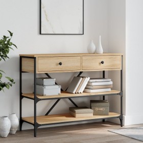 Console table with drawers and shelves made of Sonoma oak engineered wood by , Side tables - Ref: Foro24-833404, Price: 106,0...