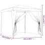 Party tent with 4 green HDPE mesh walls 2.5x2.5 m by , Tents and gazebos - Ref: Foro24-319223, Price: 75,79 €, Discount: %